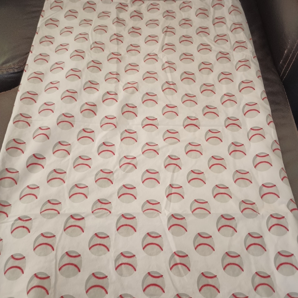 Baseball Print Bedding Flat Sheet Size Full